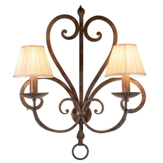 klasszikus kovacsoltvas fali lampa diszes kastely villa borospince rozsdas vintage regi videki elegans kozepkori.jpg